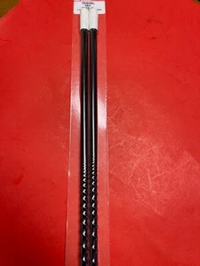 DUAL SET OF 2' BLACK W/WH CAPS FIBERGLASS CB ANTENNA WHIPS FOR COBRA,UNIDEN - Zdjęcie 1 z 3