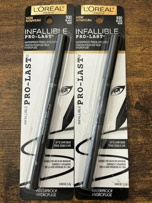 L'Oreal Paris Infallible Pro-Last Waterproof Pencil Eyeliner 930 Black - 2 Pack - Image 1 of 3