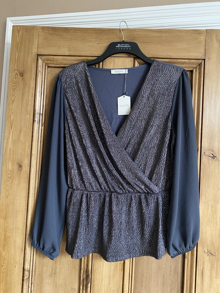 Women’s Oasis Long Sleeve Blouse Size Large BNWT - Image 1 of 4