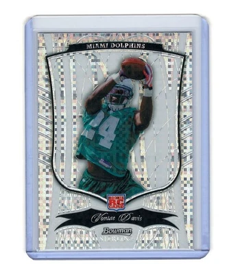 2009 Bowman Sterling Vontae Davis X-Fractor Rookie Card RC /100 - Image 1 of 2