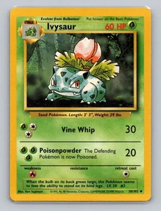 Ivysaur 30/102 Uncommon Pokemon TCG WOTC Unlimited Base Set Light Play LP - Picture 1 of 2