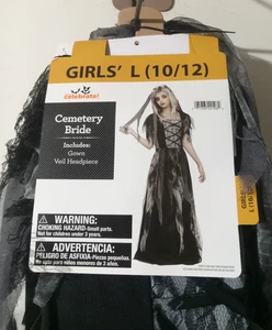 Disfraz Niña Cementerio Novia Grande 10-12 Nuevo - Imagen 1 de 4