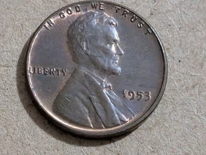 1953 P Lincoln Wheat Penny Philadelphia Mint No Mint Mark Uncertified Circulated - Picture 1 of 2