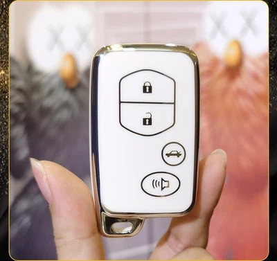 2pcs car key fob case covers for Toyota Land Cruiser Prado Reiz Crown Camry - Image 1 of 4