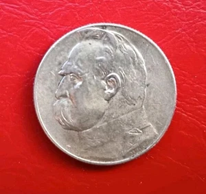 Polen 5 Zlotych Zloty Jozef Pilsudski 1934 Polska rare Münze Silber 750 - Bild 1 von 3