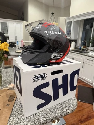 SHOEI X-14 MARC MARQUEZ MM93 BLACK CONCEPT 2.0 TC-1 RED/GREY FULL FACE HELMET L - Image 1 of 4