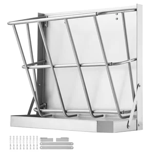 Mangiatoia per fieno di capra, 21 Gal. Grande Capacità, Design 2 in 1, da Parete con Vassoio, - Foto 1 di 12