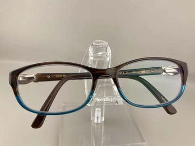 Marco de gafas Jill Stuart JS 317-2 53-16-130 Mocha remolino/azul borde completo marcos Foto 1 de 4