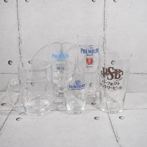 [limited to japan] Suntory The Premium Malts Beer Glass + Beer Mug Set of 5 - Picture 1 of 7