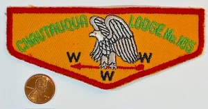 MERGED BOY SCOUT BSA OA CHAUTAUQUA 165 187 455 NY C/E TWILL FF F1a FIRST FLAP - Picture 1 of 4