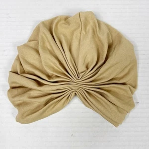 Cappello turbante vintage Bloomingdale’s Union Made beige increspato USA - Foto 1 di 7