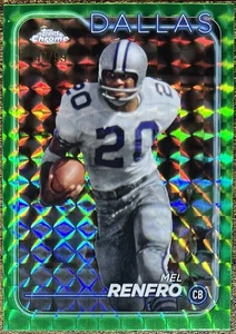 2024 Topps cromo Mel Renfro refractor geométrico verde #47/99 vaqueros #52 - Imagen 1 de 2