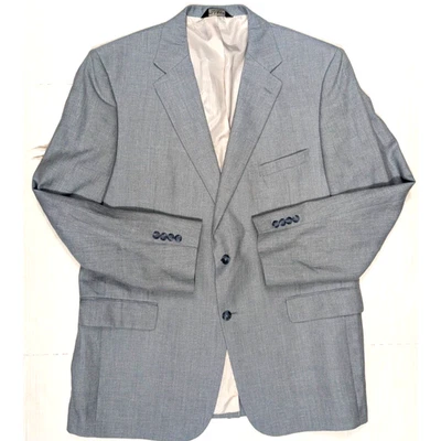 Blazer Jos A Bank mezcla de lino para hombre talla 46L azul claro 2 botones ventilados Foto 1 de 4