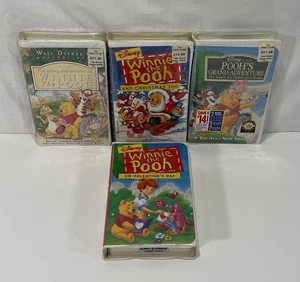 Winnie the Pooh VHS Lot - Many Adventures Grand Adventure Christmas Valentine - Picture 1 of 13
