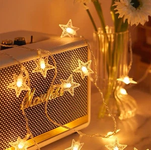 10m Star String Fairy Lights – Battery Operated - Picture 1 of 1