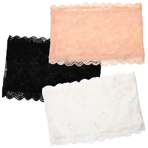 3 PCS Anti-exposed Breast Wrap Top Women's Girl Child Bandeau Strapless - Picture 1 of 12