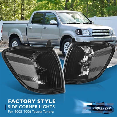 For 05-06 Toyota Tundra / 05-07 Sequoia Black Corner Lights Signal Lamps Pair Foto 1 de 4