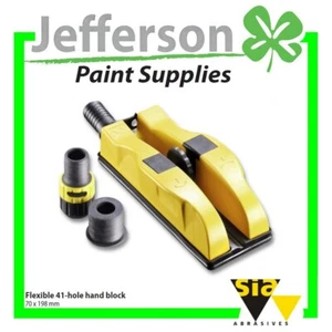 SIA Abrasives 41 Hole Flexible Velrco Half Speed File 70 x 198mm Sanding Block