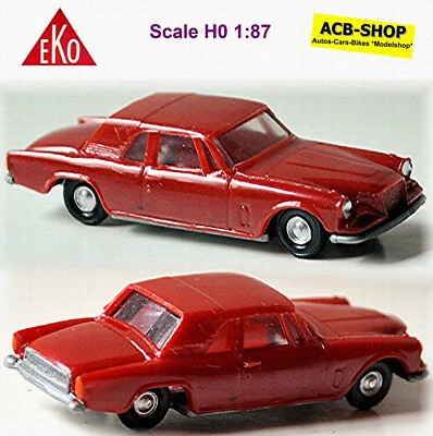 Studebaker Hawk Coupè Berlina 1960-61 Rosso Scuro 1:87 EKO 2070 - Immagine 1 di 4