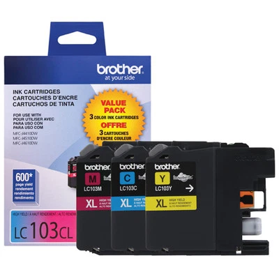 Brother MFC-4610DW (LC103-3PKS) Combo Pack Ink High Yield (3x 600 Yield)(C/M/Y) - Image 1 of 4