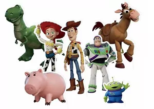 Toy Story Official Table Top Cardboard Cutouts Party Pack of 7 with Buzz & Woody - Picture 1 of 2