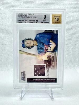 2004 Bowman Sterling Refractor /199 Trevor Plouffe #BS-TP Beckett BGS 9 Auto 10 - Image 1 of 2
