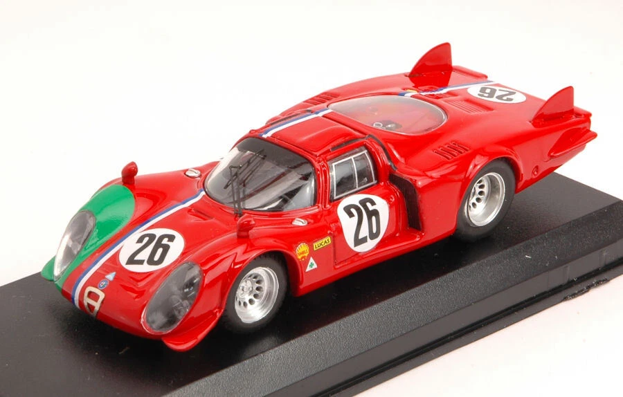 Best Model ALFA ROMEO 33.2 LM N.26 DNF 1000 KM MONZA 1968 G.GOSSELIN-S.TROSCH 1: - Immagine 1 di 1