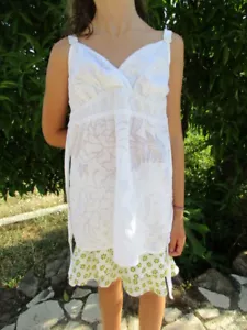 Robe tunique occasion fille Billabong blanche Taille 8 ans comme neuve - Imagen 1 de 4