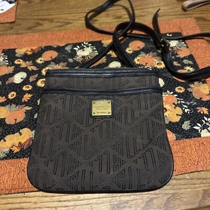 Lauren by Ralph Lauren Tara Nylon Crossbody Bag Purse, Navy Blue - Picture 1 of 4