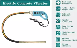 1300W Electric Concrete Vibrator Hand Held Button Lock Bubble Remover -1.5m Hose - Picture 1 of 5