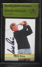 1993 Fax Pax Famous Golfers Nick Price #40 BAS Certified BAS Encased Auto