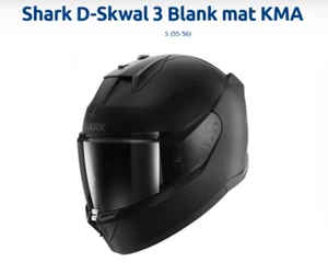 SHARK D-SKWAL 3 DARK SHADOW EDITION Mat-INTEGRALE MOTO NERO-UNECE 22-06-TAGLIA S - Foto 1 di 4