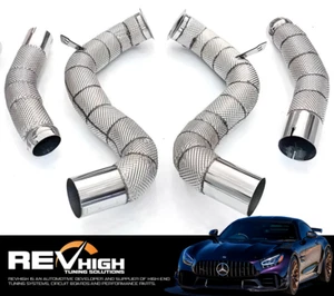 M178 C63S 4.0L Biturbo W205 turbo V8 Heat shielded Exhaust Mercedes Benz - Picture 1 of 6