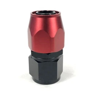 -12AN Straight Swivel Seal Oil/Fuel/Gas Hose Line End Fitting Adapter Red - Picture 1 of 7