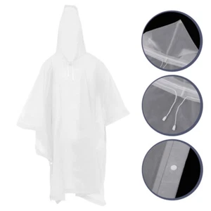 Emergency Poncho Heavy Duty Rain Poncho Clear Rain Poncho Poncho Raincoat - Picture 1 of 12