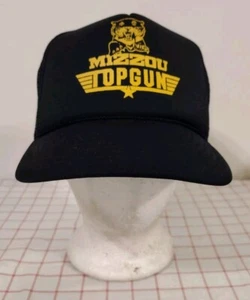 Vintage Missouri Mizzou Tigers Top Gun Trucker Cap Mütze schwarz verstellbar Druckknopflasche - Bild 1 von 6