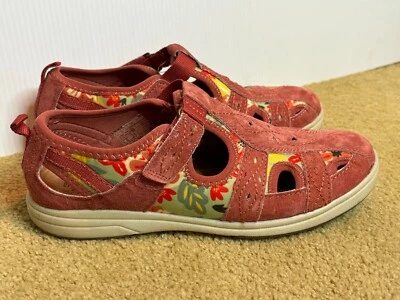 EARTH ORIGINS Effie Salmón Gamuza Pescador Sandalias Zapatos Cómodos Tenis Rojo 9 Foto 1 de 4