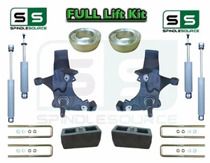 6" / 3" Lift Spindle Kit + SHOCKS FOR 88 - 91 Chevy GMC C15 C1500 STANDARD CAB - Picture 1 of 2