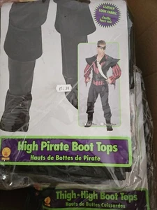 High Pirate Boot Tops Fancy Dress Mens - Picture 1 of 1