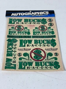 RC Autographics 816 Vintage Low Buck Racing Sticker Decal Sheet NEW NOS 1/10 - Picture 1 of 1