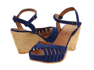 Eric Michael Kamielle Sandals Espadrilles Blue 40 9.5 - Picture 1 of 7