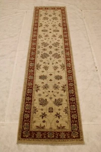 2'8" x 11'1" Fuß hoch Twist Oushak Gemüse Farbe handgeknüpft traditionell Läufer - Bild 1 von 8