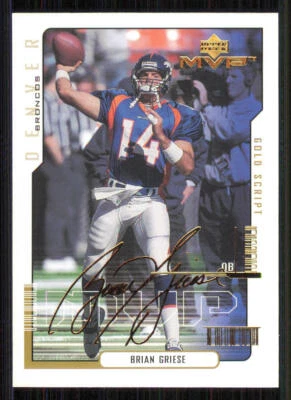2000 Upper Deck MVP Gold Script #52 Brian Griese - Image 1 of 2