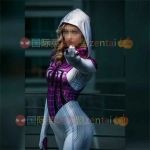 Neu Spider-Gwen Stacy Overall Spider-Woman Cosplay Kostüm Halloween Erwachsene/Kinder - Bild 1 von 6