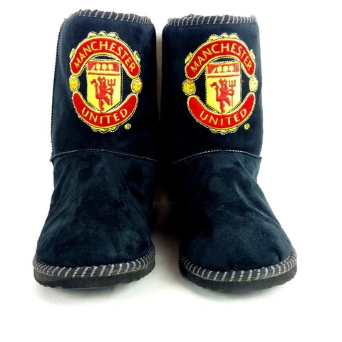 Manchester United Official Boots Booties House Shoes Black Size 10 Unisex Cover