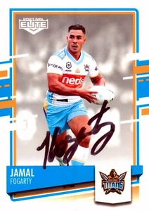 Signed 2021 GOLD COAST TITANS NRL Card JAMAL FOGARTY - Picture 1 of 3