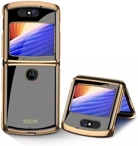 Motorola Razr 5G Case Luxury Tempered Glass Shockproof COVER &Thin PlatingFinish - Picture 1 of 13