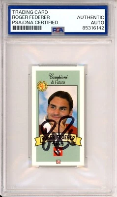 2003 Campioni Di Futuro ROGER FEDERER SIGNED ROOKIE CARD PSA DNA AUTOGRAPHED RC - Image 1 of 2