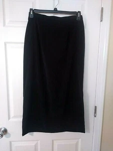 Sag Harbor Women's Long Stretch Skirt Size 10 Black (BT002L) - Picture 1 of 8