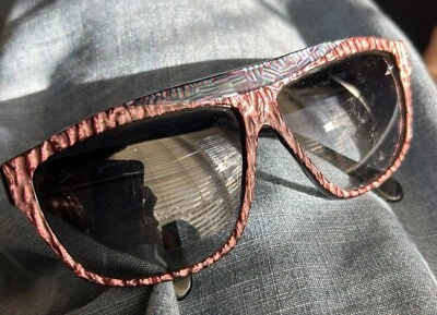 1980-е Genny от BerDel 101 — сделано в Италии — черные храмы — швабра фиолетовая/лиловая - Изображение 1 из 4